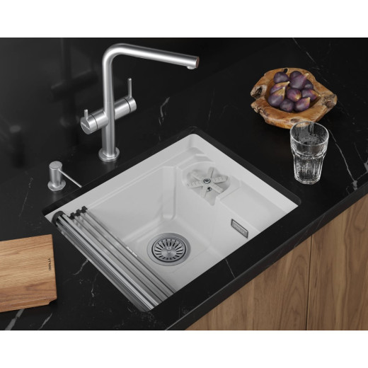 Кухонная мойка GRANULA KITCHEN SPACE RINZER кварц (5505RU, АРКТИК)