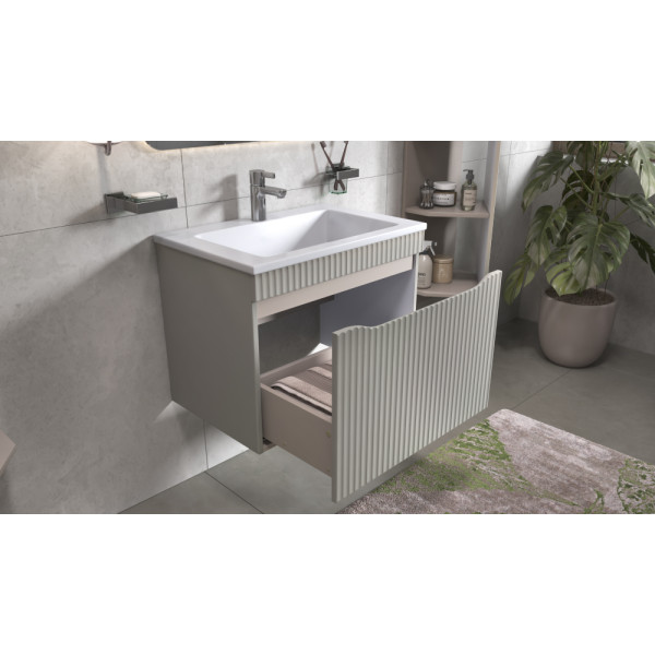 Тумба навесная Velvex Alba 700-0-1 тирамису под раковину 4627173210782 (Madera Modul) (309 тирамису)