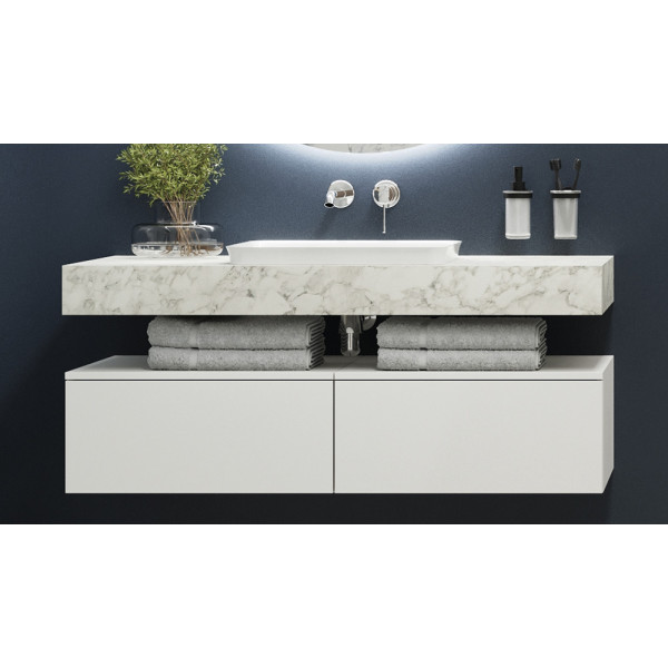 Столешница Velvex Unit 120, белый мрамор (st.UNI.120-630)