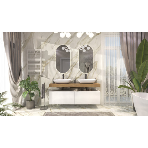 Тумба подвесная Velvex Unit 80, выс. 40, выдв. ящик, внутр. ящик, белый лед (tp.UNI.80.2Y белый глянец)