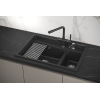 Кухонная мойка GRANULA Kitchen Space (7302, ЧЁРНЫЙ)