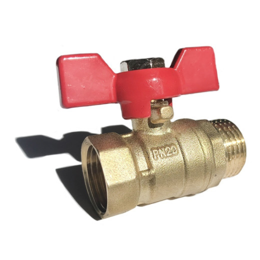 Кран шаровой ProfECO 3/4 ВР-НР муфтовый бабочка Ду20 Ру20 (11Б27п1)