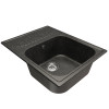 Мойка MIXLINE ML-GM18 с крылом черная (308) 640*490*190мм NEW (551970)