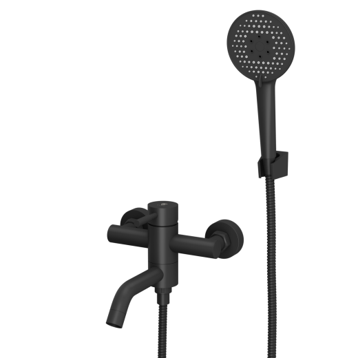 Смеситель для ванны с коротким изливом RUSH Мелос (Melos) (SUS1101-44Black)
