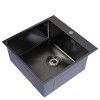 Мойка настол.монтаж MIXLINE ПРО 50х50 (2,0) вып 3 1/2" 20см с сифоном (черный графит) (556575)