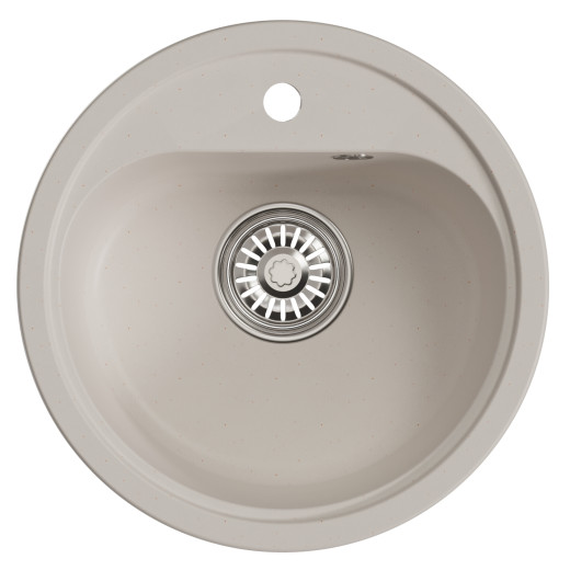 Мойка MIXLINE ML-GM10 КРУГЛАЯ, БЕЛАЯ (331), 440ММ (ГЛУБ. ЧАШИ 180) (551813)