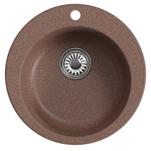 Мойкa MIXLINE ML-GM13 круглая  терракотовая (307) 495мм (глуб. чаши 200) NEW (551889)