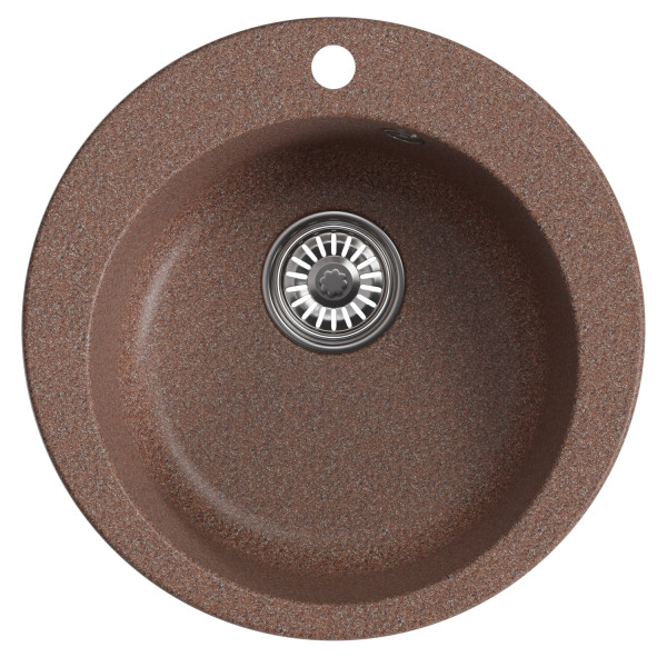 Мойкa MIXLINE ML-GM13 круглая терракотовая (307) 495мм (глуб. чаши 200) NEW (551889)