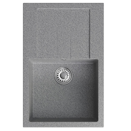 Мойка MIXLINE ML-GM31 с крылом  темно-серая (309) 770*500*190мм NEW (552190)