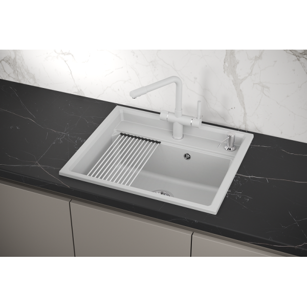Кухонная мойка GRANULA Kitchen Space (6003, АРКТИК)