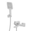 Смеситель для ванны с коротким изливом RUSH Тира (Thira) (TR3635-44White)