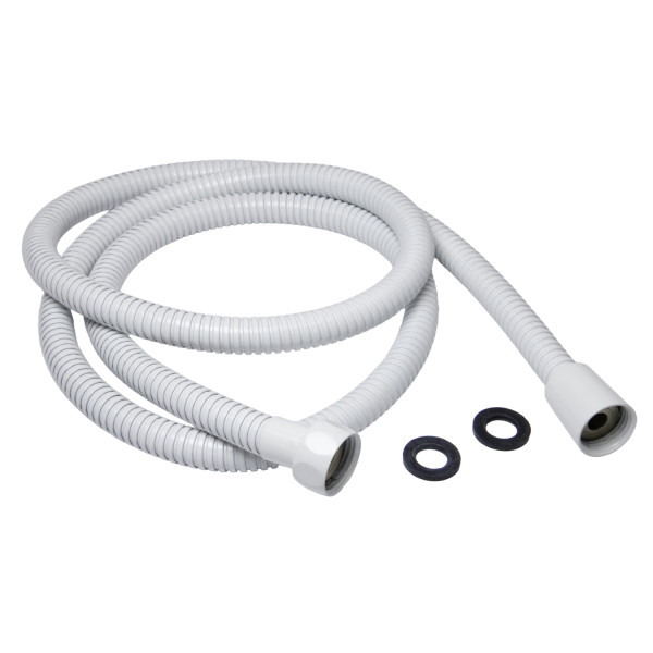 Шланг душевой MIXLINE МЛ-2-175/MIX-2-175 175 см имп/кон, EPDM, нерж.сталь БЕЛЫЙ МАТОВЫЙ (коробка) (557323)