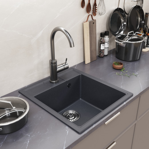 Мойка MIXLINE ML-GM28 антрацит (343)  450*500*190мм NEW (552184)