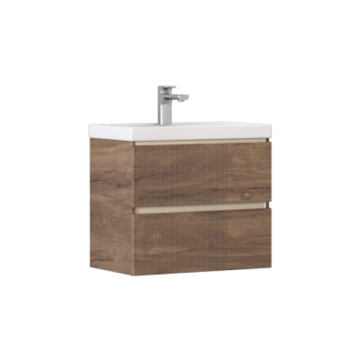 Тумба навесная Velvex Mondi 600-0-2 акация темная под раковину 4627173210874 (Madera Classica Slim) (359 акация темная)