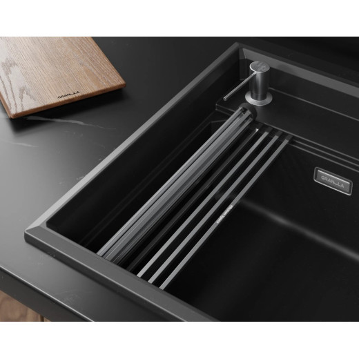Кухонная мойка GRANULA KITCHEN SPACE RINZER кварц (5807R, ШВАРЦ)