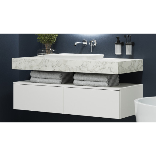Столешница Velvex Unit 120, белый мрамор (st.UNI.120-630)
