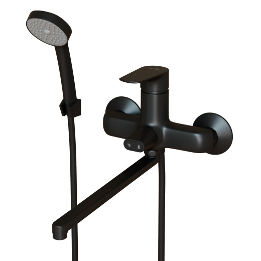 Смеситель для ванны и раковины 35k MIXLINE МЛ14-02 (ML14-02BL) ЧЕРНЫЙ (556606)