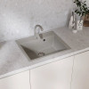 Мойкa MIXLINE МЛ-ГМУ04 (ML-GMU04) УЛЬТРА прямоугольная, серый камень, 565*495 мм (глуб. чаши 175) (556723)