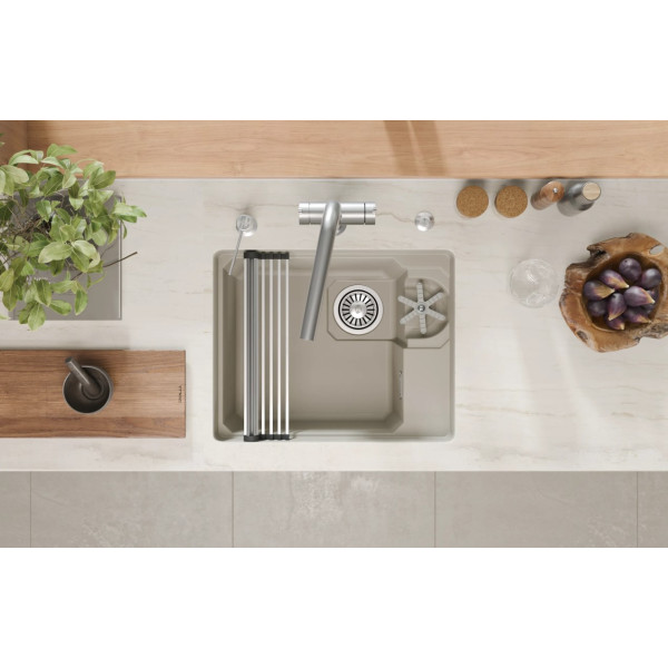 Кухонная мойка GRANULA KITCHEN SPACE RINZER кварц (5505RU, КРЕМАН)