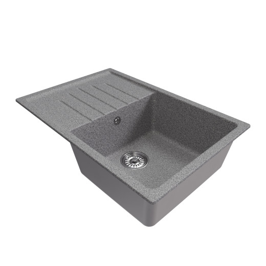 Мойка MIXLINE ML-GM19 с крылом  темно-серая (309) 750*500*200мм NEW (551983)