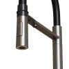 Смеситель для кухни 35k MIXLINE МЛНС-0401/MLSS-0401 ЧЕРНЫЙ гиб.из.магнит,под.к фильтру,п/гайку САТИН (556013)