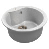 Мойкa MIXLINE МЛ-ГМС101 (ML-GMS101) СТАНДАРТ круглая, серый (310), 480 мм (глуб. чаши 190) (558084)