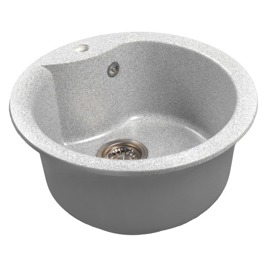Мойкa MIXLINE МЛ-ГМС101 (ML-GMS101) СТАНДАРТ круглая, серый (310), 480 мм (глуб. чаши 190) (558084)