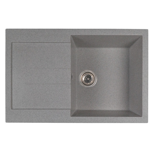 Мойка MIXLINE МЛ-ГМС107 (ML-GMS107) СТАНДАРТ с крылом, темно-серый (309), 770*493*190мм (558131)