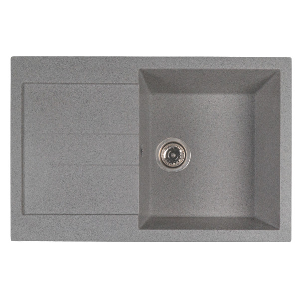 Мойка MIXLINE МЛ-ГМС107 (ML-GMS107) СТАНДАРТ с крылом, темно-серый (309), 770*493*190мм (558131)