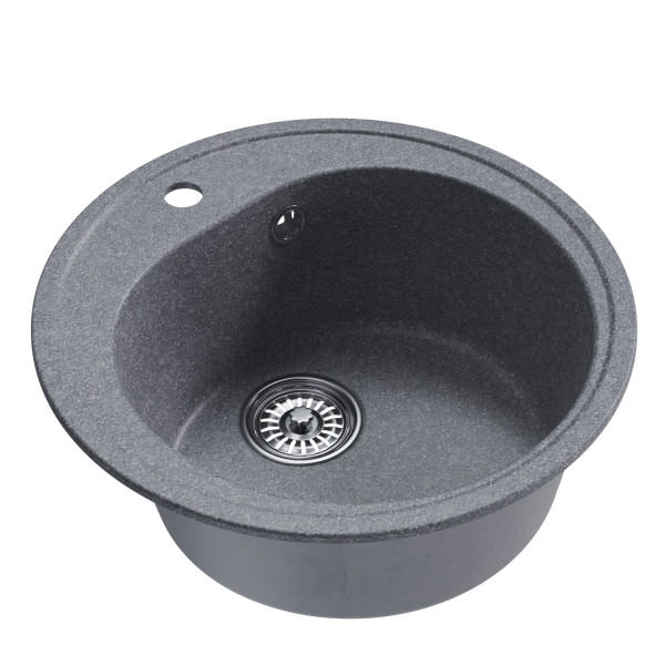 Мойкa MIXLINE ML-GM11 круглая графит (342) 500мм (глуб. чаши 180) NEW (551827)