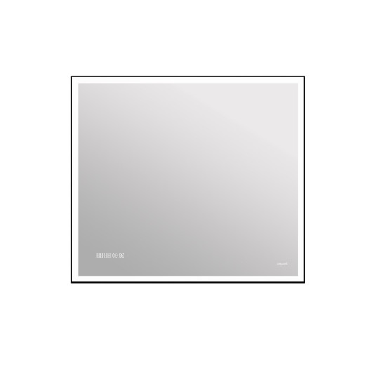 Зеркало Cersanit  LED 011 design 80x70 с подсветкой часы металл. рамка прямоугольное (KN-LU-LED011*8