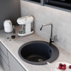 Мойкa MIXLINE ML-GM13 круглая антрацит (343) 495мм (глуб. чаши 200) NEW (551897)