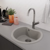 Мойкa MIXLINE ML-GM09 круглая, серая 510 мм глуб. чаши 190 (551799)