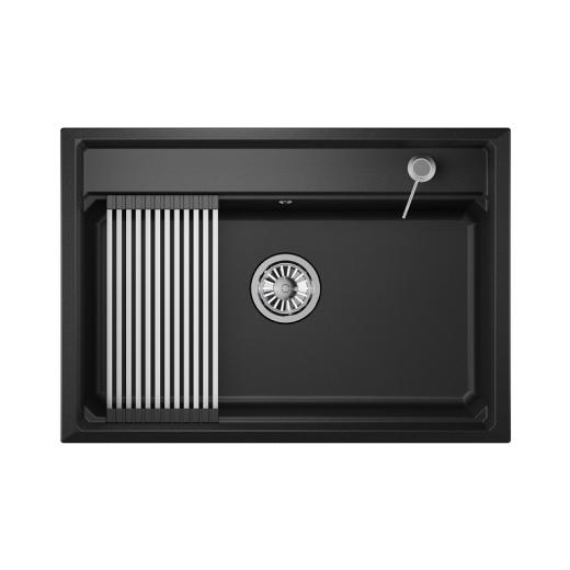 Кухонная мойка GRANULA Kitchen Space (7301, ЧЁРНЫЙ)