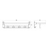 Полка для полотенец откидная 60 см Savol S-004099