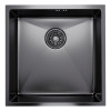 Мойка MIXLINE подстольный монтаж 50х50 (3,0) вып 3 1/2, 20см с сифоном(черный графит PRO (547228)