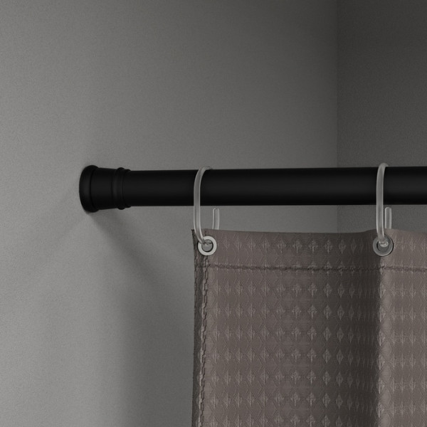 Карниз для ванной комнаты IDDIS Elegante 110-200 см, черный матовый (SRB0120i14)