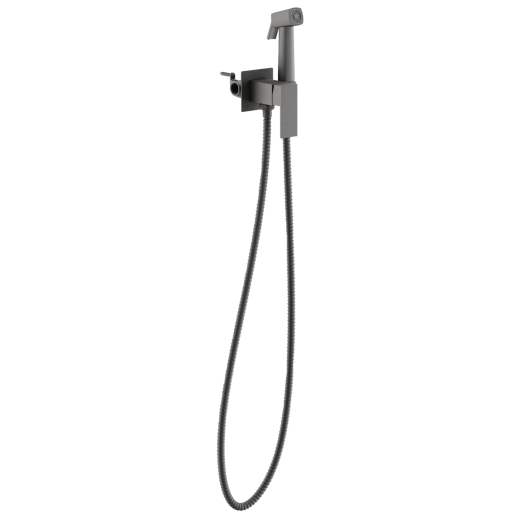 Смеситель BELZ с гигиенической лейкой оружейная сталь (B55805-3)
