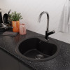 Мойкa MIXLINE ML-GM09 круглая ультра-черная (344) 510 мм (глуб. чаши 190) NEW (551805)