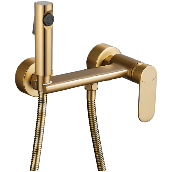 Гигиенический душ со смесителем Haiba матовое золото (HB5516-5)