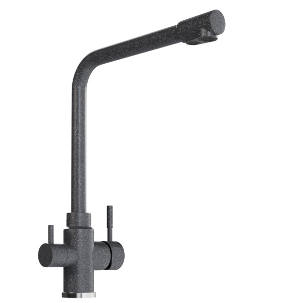 Смеситель для кухни MIXLINE ML-GS13 35к (309) темно-серый с вых. для питьевого фильтра (550668)