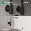 Кран угловой IDDIS Оптима Хоум (Optima Home) с отражателем, вынос 2 см, 1/2; 1/2, кран-букса, латунь, черный (910B1A6C2BLZ)