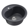 Мойкa MIXLINE ML-GM10 круглая антрацит (343) 440мм (глуб. чаши 180) NEW (551816)