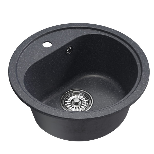 Мойкa MIXLINE ML-GM10 круглая антрацит (343) 440мм (глуб. чаши 180) NEW (551816)