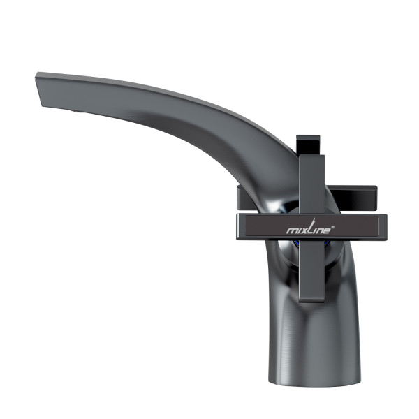 Смеситель для раковины MIXLINE ML38-04 "Graphite" 1/2 кер. графит (553896)