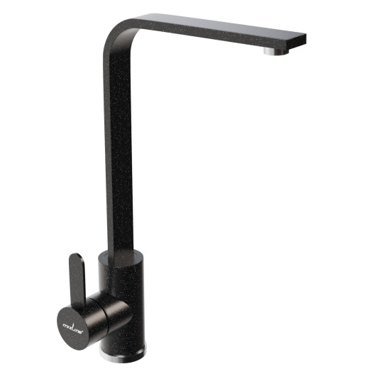 Смеситель для кухни MIXLINE ML-GS14 35к (308) черный высок. излив (550679)