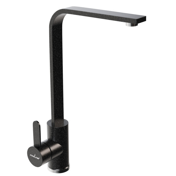 Смеситель для кухни MIXLINE ML-GS14 35к (308) черный высок. излив (550679)