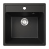 Мойка MIXLINE МЛ-ГМ08 (ML-GM08) КОМФОРТ черная (308), 500*500*200мм (558730)