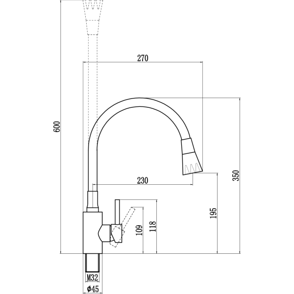 Смеситель для кухни Fmark (FS8299H-12)