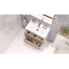 Тумба подвесная Velvex Gesso 70.2Y белый/дуб сонома под раковину 9696-70 (tp.GES.9696.70.2Y белый матовый/дуб сонома)